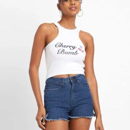 Forever 21 White Printed Crop Top-picture-4