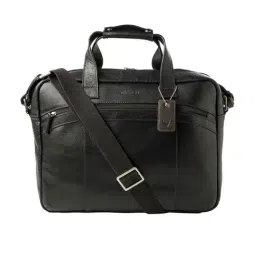 Hidesign The Ridgeway Black Solid Leather Messenger Bag image 2