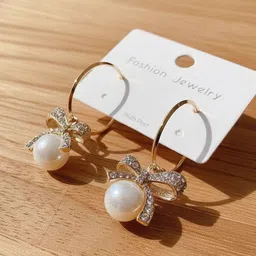 SZN Diamond Shaped Half Hoop Earrings image 5