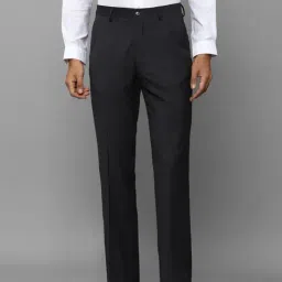 Louis Philippe Black Regular Fit Trousers-picture-25