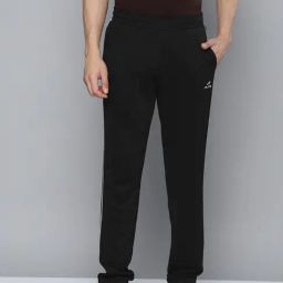 ALCIS Black Slim Fit Striped Sports Trackpants-picture-48