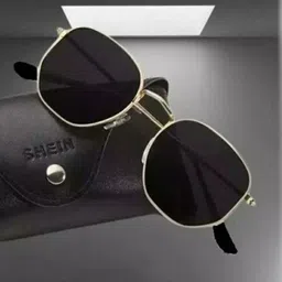 SPADEACES Unisex Brown Lens & Rose Gold-Toned Oval Sunglasses with image 4