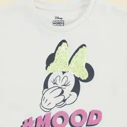 Pantaloons Junior Kids Yellow Cotton Printed Minnie Mouse T-Shirt Set image 5