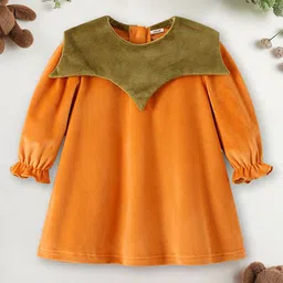 INCLUD Cowl Neck Puff Sleeve A-Line Dress-picture-16