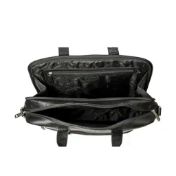 Hidesign The Ridgeway Black Solid Leather Messenger Bag image 5