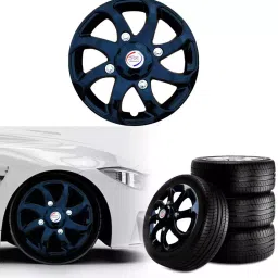 Auto Pearl BBB15 R15  381 mm(15 Inch) Press Type Wheel Hubcap with Retention Ring Glossy Black Wheel Cover for ford Ecosport 1.0 Ecoboost Trend Plus (Set of 4) image 3