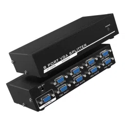 Mak World VGA Splitter 1 Input Port 8 Output Port 150 MHz Black image 4