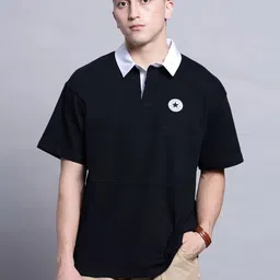 Converse Men Graphic Printed Polo Collar Cotton T-Shirt-picture-16