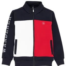 Status Quo Boys Colourblocked Mock Collar Sweatshirt-picture-57