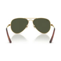 Ray-Ban Unisex Green Lens & Gold-Toned Aviator Sunglasses image 5