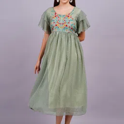 KALINI Georgette Fit & Flare Midi Dress image 2