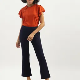 United Colors of Benetton Regular Fit Flutter Sleeves Top image 4