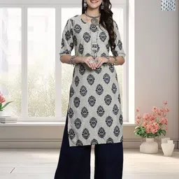 HERE&NOW Women Pack of 2 Ethnic Motifs Printed Crepe Kurta-picture-13