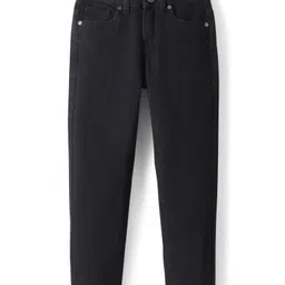 Pine Kids Denim Ankle Length Washed Jeans -Black-picture-21