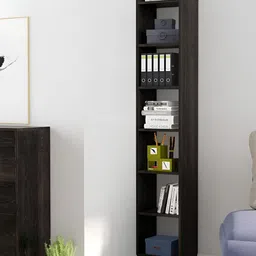 HEXA RED Brown Wooden Book Shelf image 1