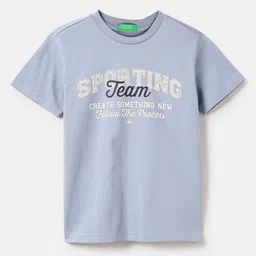 United Colors of Benetton Boys Typography Printed Pure Cotton T-shirt-picture-32