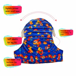 Dumbledo Premium Cloth Diaper with Leak-Proof, Absorbent 6-layer Black Insert - Dryfeel with Comfortable Fit for 3 Months to 3 Years, Pack of 5 image 3