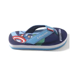 Pine Kids Marvel Slip On Flip Flops Avenger Design - Navy Blue image 4