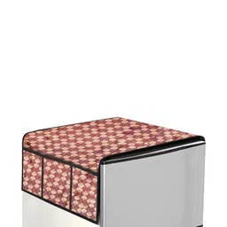 The Furnishing Tree Brown Printed Refrigerator Cover image 2