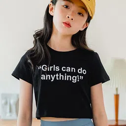 LULU & SKY Girls Typography Printed Slim Fit T-shirt-picture-31