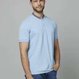 celio celio* Light Blue Cotton Regular Fit T-Shirt-picture-29
