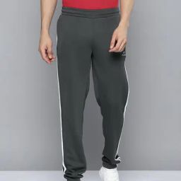 ALCIS Grey Slim Fit Striped Sports Trackpants-picture-43