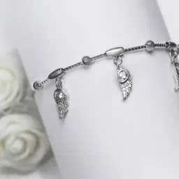 GIVA 92.5 Sterling Silver Winged Charm Bracelet for Women-picture-12