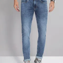 AD by Arvind Blue Skinny Fit Heavily Washed Jeans-picture-31