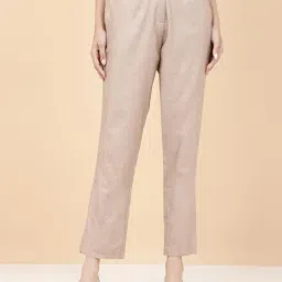 Fabindia Beige Mid Rise Pants-picture-16