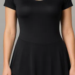 LYCOT Round Neck Swimming Dress With Attached Shorts image 3