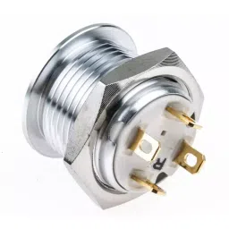 RS PRO Illuminated Push Button Switch Momentary 16 mm Cutout SPST Red LED 36 V DC, 1758534 image 3