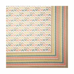 Texstylers Green & Peach-Coloured Ethnic Cotton 220 TC Queen Bedsheet Set-2.74mx2.28m image 3