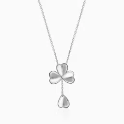 GIVA 92.5 Sterling Silver Falling Petal Necklace for Women-picture-10