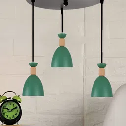 GAUVIK Green & Black Aluminium Ceiling Lamp image 3
