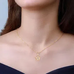 GIVA 92.5 Sterling Silver Falling Star Pendant with Chain for Women-picture-20