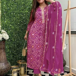 DIVASTRI Women Ethnic Motifs Printed Regular Kurta with Trousers & With Dupatta-picture-42