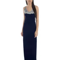 PATRORNA Navy Lace Nighty-image-0