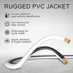 FEDUS 16 Gauge/AWG Oxygen-Free Copper 2 Conductors Audio Speaker Wire Black & White 3 m image 5