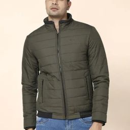 People By Pantaloons Olive Regular Fit Quilted Jacket-picture-28