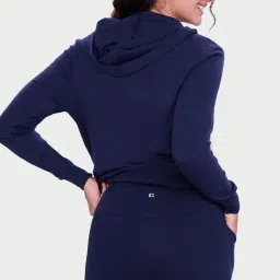 Enamor Navy Cotton Relaxed Fit Sweatshirt image 2