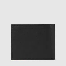 Louis Philippe Men Black Solid Two Fold Wallet image 2