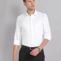 AD by Arvind White Cotton Regular Fit Shirt-picture-2