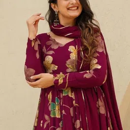 Anni Designer Women Floral Printed Kurta with Palazzos & Dupatta image 2