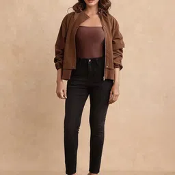 RAREISM Women Zingy Primary Black Skinny Fit Cotton Jeans-image-10