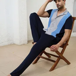 Sweet Dreams Men Striped Night suit image 5