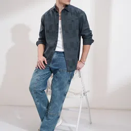 HIGHLANDER Men Opaque Checked Casual Shirt image 2