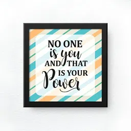 Chaque Decor White & Blue Printed Wooden Quotes Wall Art image 5