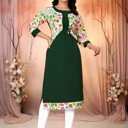 KHANJAN FASHION Floral Printed Kurta image 4