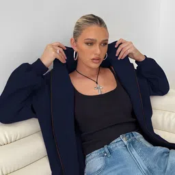 Kasendra Women Fleece Lightweight Open Front Jacket image 2