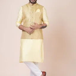 Nawaz's Kurta Men Printed Woven Nehru Jacket image 3